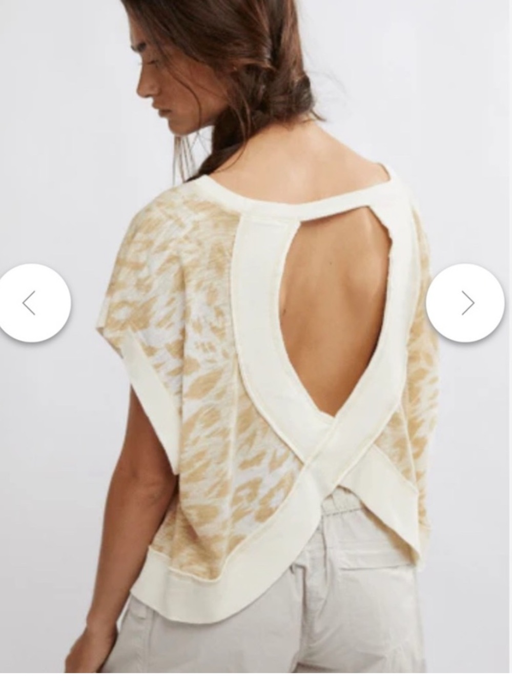 NWT Free People Movement My Time Printed Tee in Raving Leopard